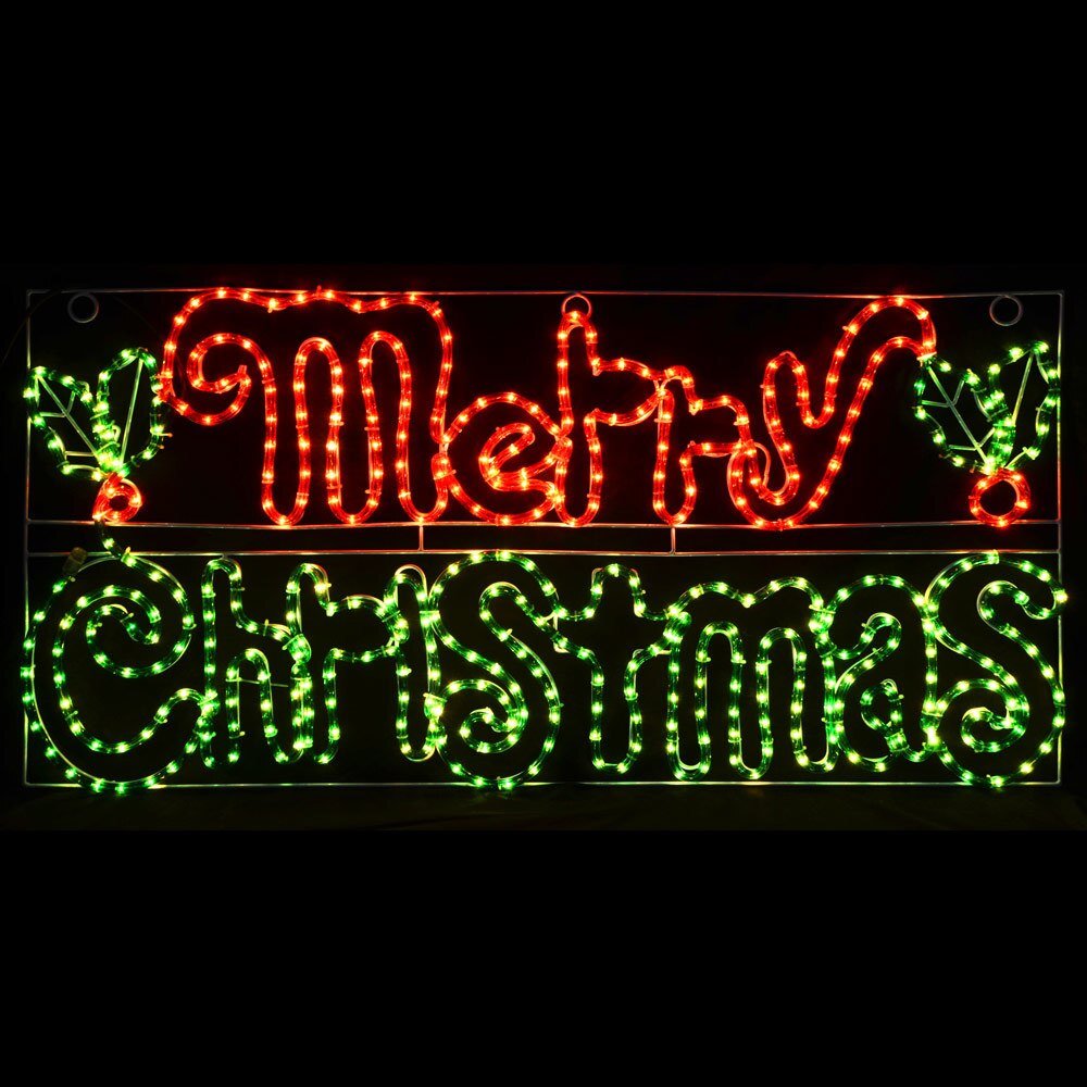 Mr Crimbo Merry Christmas Outdoor Micro Bulb Rope Light - MrCrimbo.co.uk -XS0837 - -lights